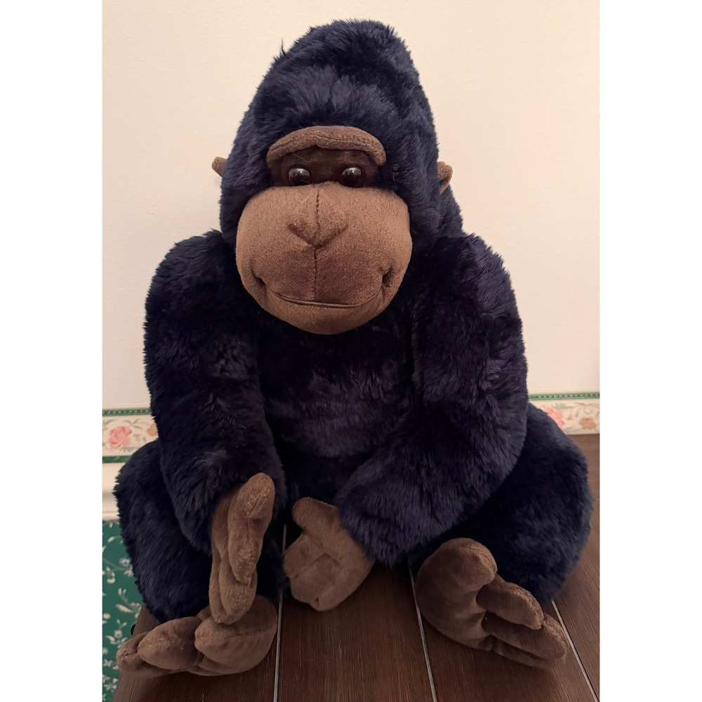 Animal Alley Toys R Us Gorilla Plush Black Brown Stuffed Animal 2000 15 inch